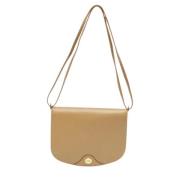 Pre-owned Coated canvas shoulder-bags Dior Vintage , Beige , Dames