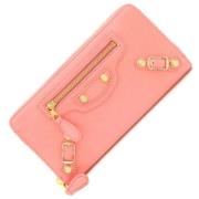 Pre-owned Leather wallets Balenciaga Vintage , Pink , Dames