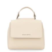 Zachte Mini Leren Handtas in Ivoor Orciani , Beige , Dames