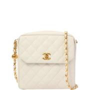 Pre-owned Leather chanel-bags Chanel Vintage , Beige , Dames