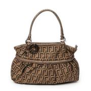 Pre-owned Canvas shoulder-bags Fendi Vintage , Brown , Dames