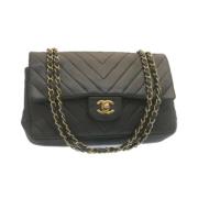 Pre-owned Leather chanel-bags Chanel Vintage , Black , Dames