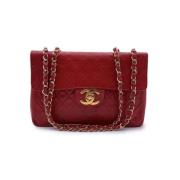 Pre-owned Leather chanel-bags Chanel Vintage , Red , Dames