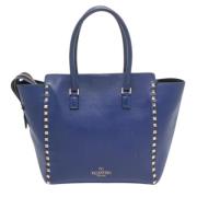 Pre-owned Leather totes Valentino Vintage , Blue , Dames