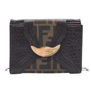 Pre-owned Nylon wallets Fendi Vintage , Brown , Dames