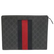 Pre-owned Coated canvas pouches Gucci Vintage , Black , Dames