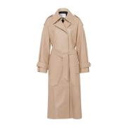 Leren Trenchcoat IVY OAK , Beige , Dames