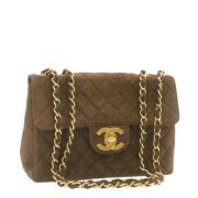 Pre-owned Suede chanel-bags Chanel Vintage , Brown , Dames