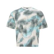 Multicolor katoenen T-shirt voor mannen Armani Exchange , Multicolor ,...