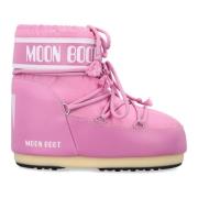 Roze Gesloten Icon Low Nylonlaarzen Moon Boot , Pink , Dames