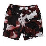 Camouflage Zwemshorts met Zakken Dolce & Gabbana , Multicolor , Heren