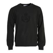 Katoen Logo Crew Neck Sweater Dolce & Gabbana , Gray , Heren