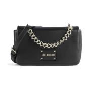 Stijlvolle PU Tas Love Moschino , Black , Dames