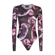 Chique Zwarte Top Aw24 Versace Jeans Couture , Multicolor , Dames