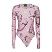 Roze Top met Unieke Stijl Versace Jeans Couture , Pink , Dames