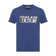 Blauwe T-shirts en Polos Versace Jeans Couture , Blue , Heren