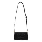 Zwarte Clip Sluitende Dames Tas Guess , Black , Dames