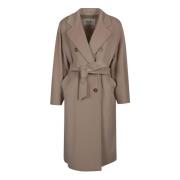 Elegante Wollen Jas Max Mara , Brown , Dames