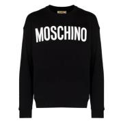 Klassieke Logo Zwarte Trui Moschino , Black , Heren