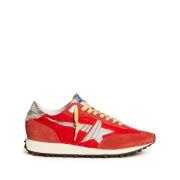 Rode en Grijze Running Sneakers Golden Goose , Red , Dames