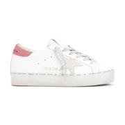 Witte Leren Sneakers Verhoog Stijl Golden Goose , White , Dames