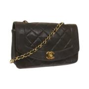 Pre-owned Leather chanel-bags Chanel Vintage , Black , Dames