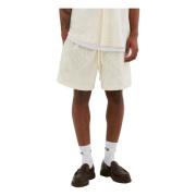 Crème Spiraalpatroon Shorts Arte Antwerp , Beige , Heren