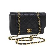 Pre-owned Leather chanel-bags Chanel Vintage , Black , Dames