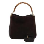 Pre-owned Suede gucci-bags Gucci Vintage , Brown , Dames