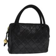 Pre-owned Leather chanel-bags Chanel Vintage , Black , Dames