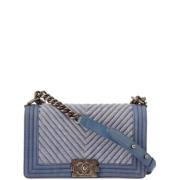 Pre-owned Fabric chanel-bags Chanel Vintage , Blue , Dames