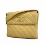 Pre-owned Leather chanel-bags Chanel Vintage , Beige , Dames