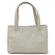 Pre-owned Leather chanel-bags Chanel Vintage , White , Dames