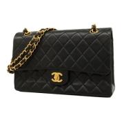 Pre-owned Leather chanel-bags Chanel Vintage , Black , Dames