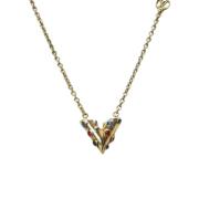 Pre-owned Metal necklaces Louis Vuitton Vintage , Yellow , Dames