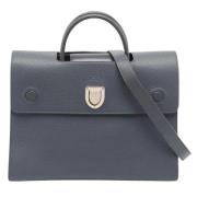 Pre-owned Leather handbags Dior Vintage , Gray , Dames