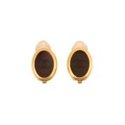 Pre-owned Fabric earrings Chanel Vintage , Yellow , Dames