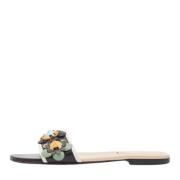 Pre-owned Leather sandals Fendi Vintage , Black , Dames