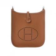 Pre-owned Leather shoulder-bags Hermès Vintage , Brown , Dames