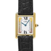 Pre-owned Metal watches Cartier Vintage , White , Dames