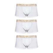 Wit ondergoedset met Greca-rand Versace , White , Heren