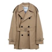 Dubbelborstige Jas Burberry , Beige , Dames