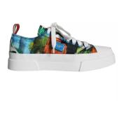 Kleurrijke Patchwork Vetersneakers Dolce & Gabbana , Multicolor , Dame...