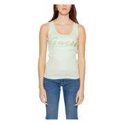 Sprankelende Groene Tanktop Guess , Green , Dames