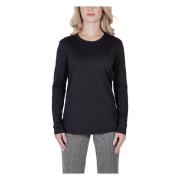 Zwarte Katoenen Longsleeve Ronde Hals T-Shirt Armani Exchange , Black ...