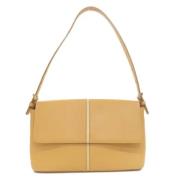 Pre-owned Leather shoulder-bags Burberry Vintage , Beige , Dames