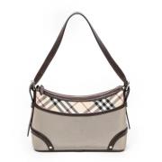 Pre-owned Canvas shoulder-bags Burberry Vintage , Beige , Dames