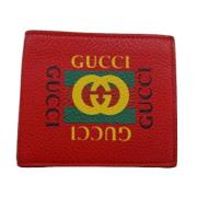 Pre-owned Leather wallets Gucci Vintage , Red , Dames