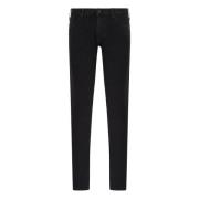 Zwarte Jeans voor Stijlvolle Look Emporio Armani , Black , Heren