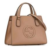 Pre-owned Leather gucci-bags Gucci Vintage , Beige , Dames